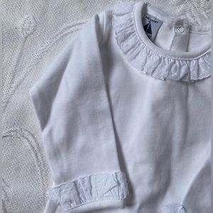 Babidu Onesie with Eyelet Collar | NWOT | 6M